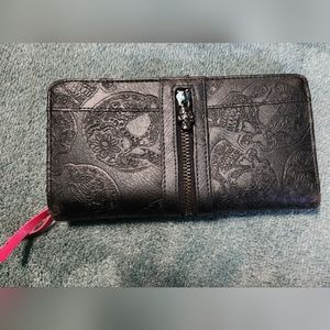 Retired Iron Fist Black Skull Pink Wallet